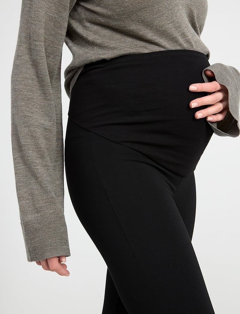 Lindex - Trouser MOM Beatrix - alt laiad püksid - black - 4