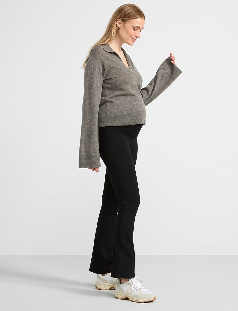 Lindex - Trouser MOM Beatrix - alt laiad püksid - black - 5