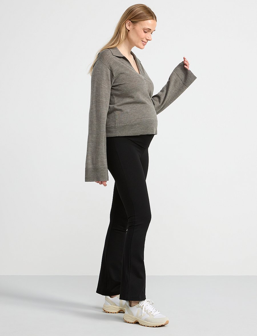 Lindex - Trouser MOM Beatrix - schlaghosen - black - 5