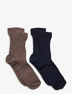 Sock SB 2p wool ribb, Lindex