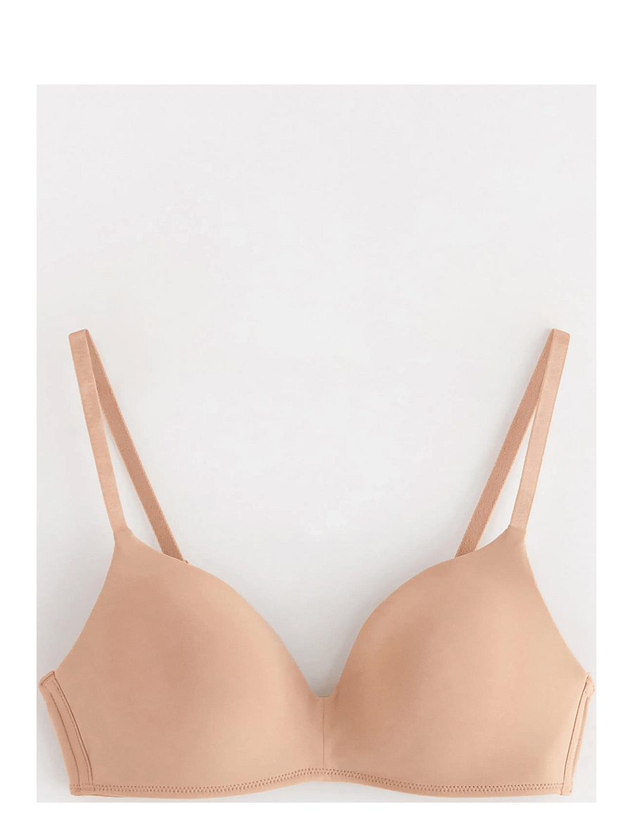 Lindex - Flora wirefree bra - bh'er uden bøjle - beige - 1
