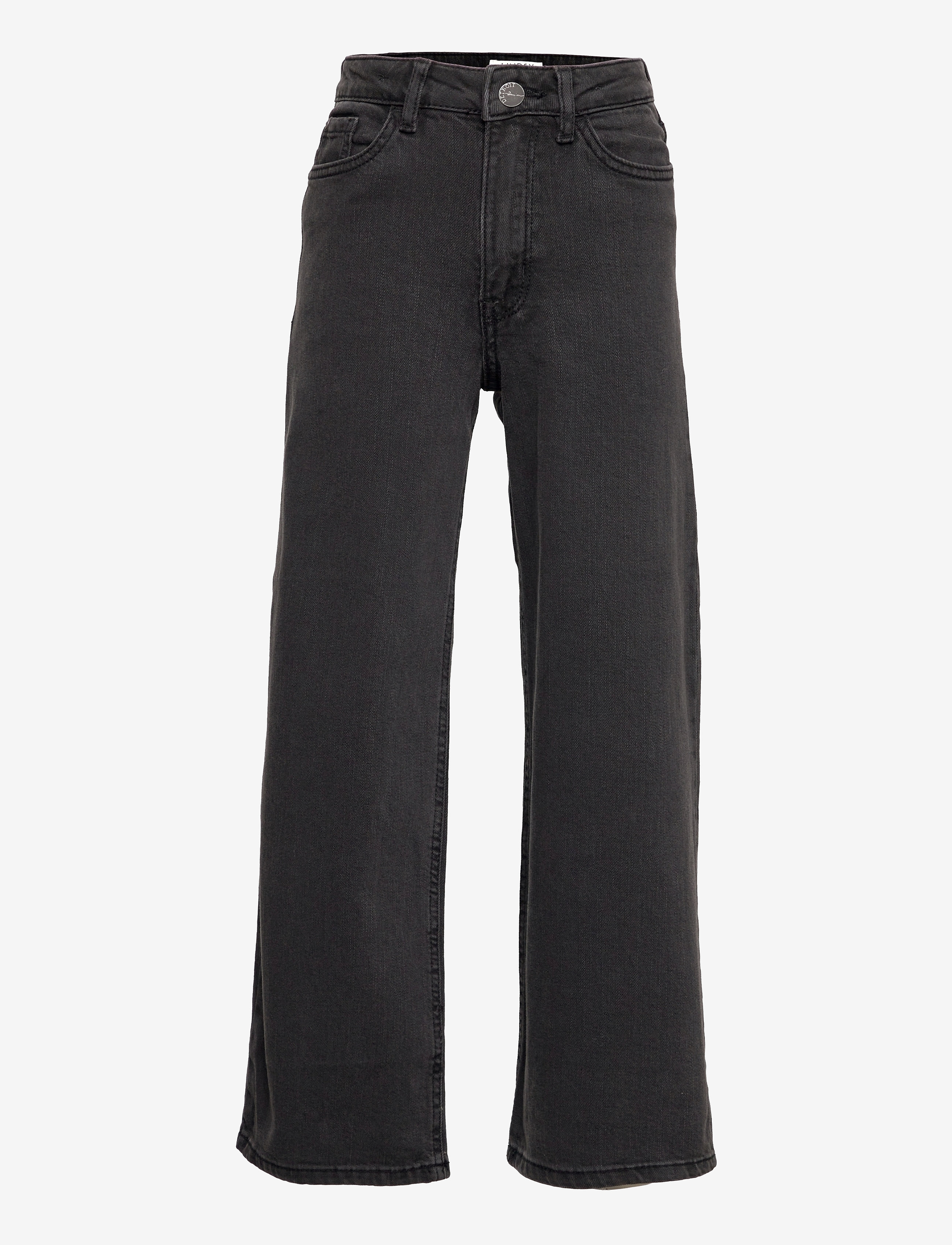 Lindex Trousers denim Viola black ext - Barn - BLACK / black