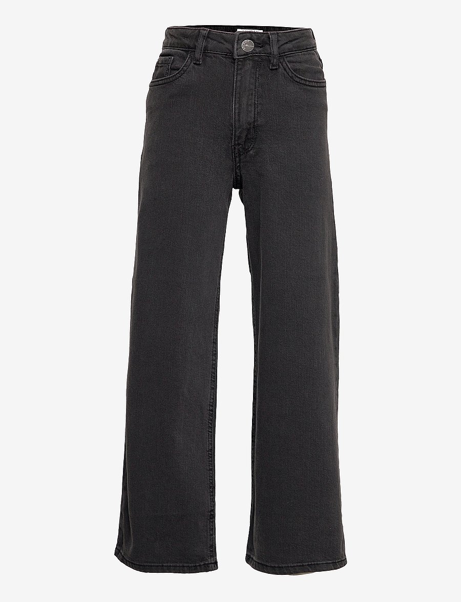 Lindex - Trousers denim Viola black ext - hosen mit weitem bein - black - 1
