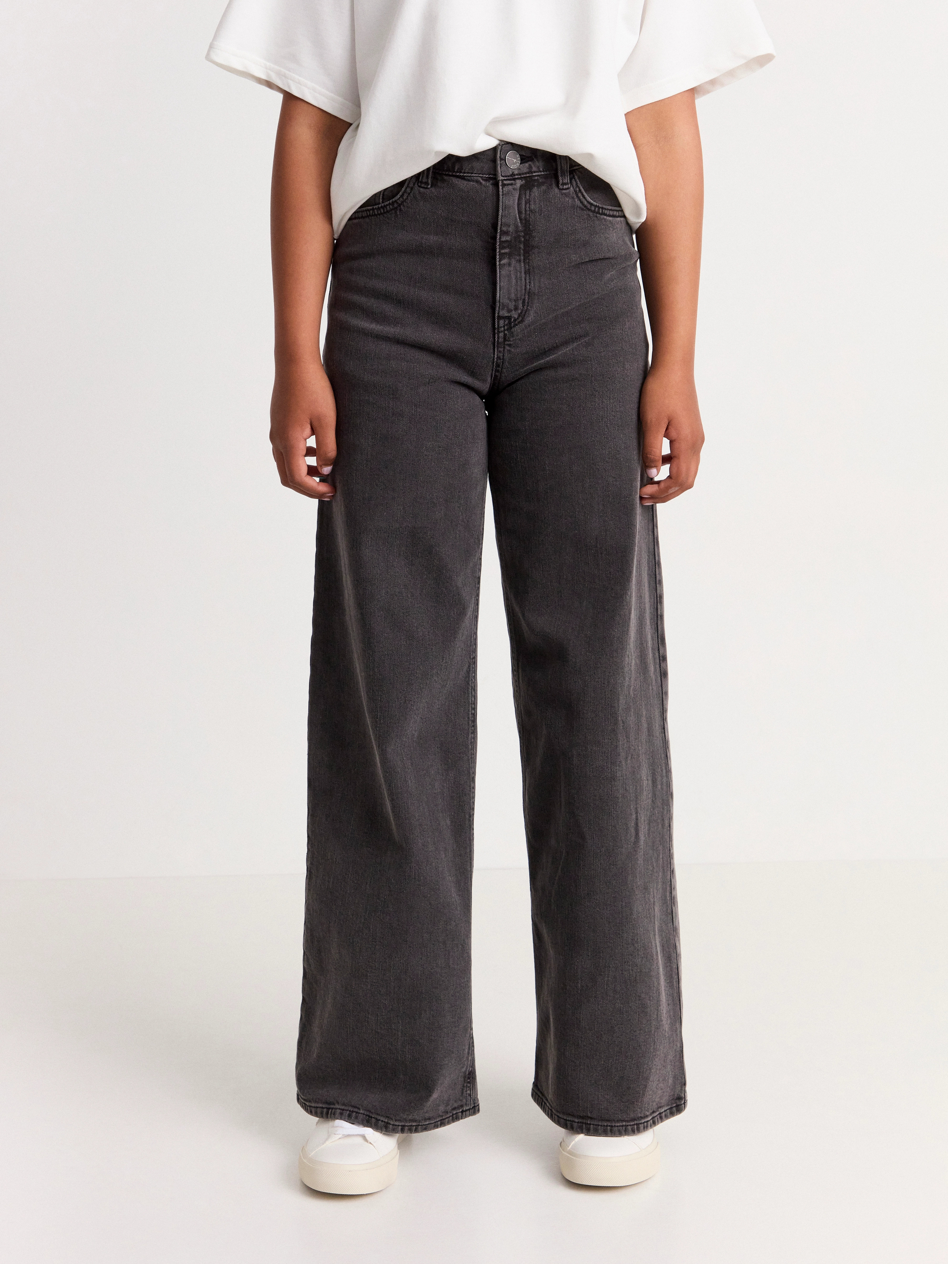 Lindex Trousers denim Viola black ext - Underdele - BLACK / black