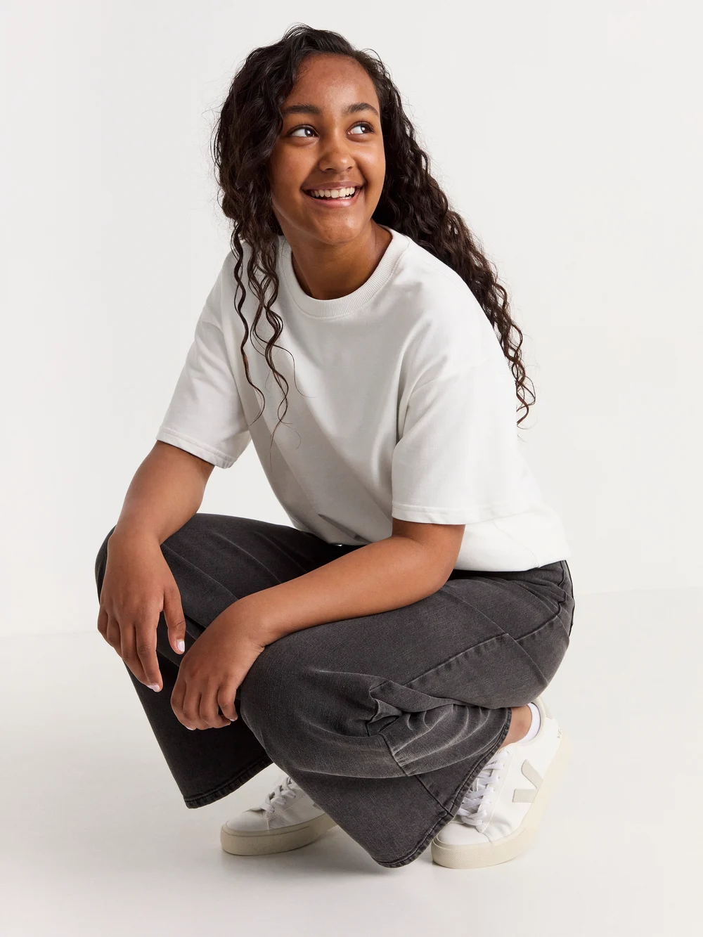 Lindex - Trousers denim Viola black ext - szerokie dżinsy - black - 3