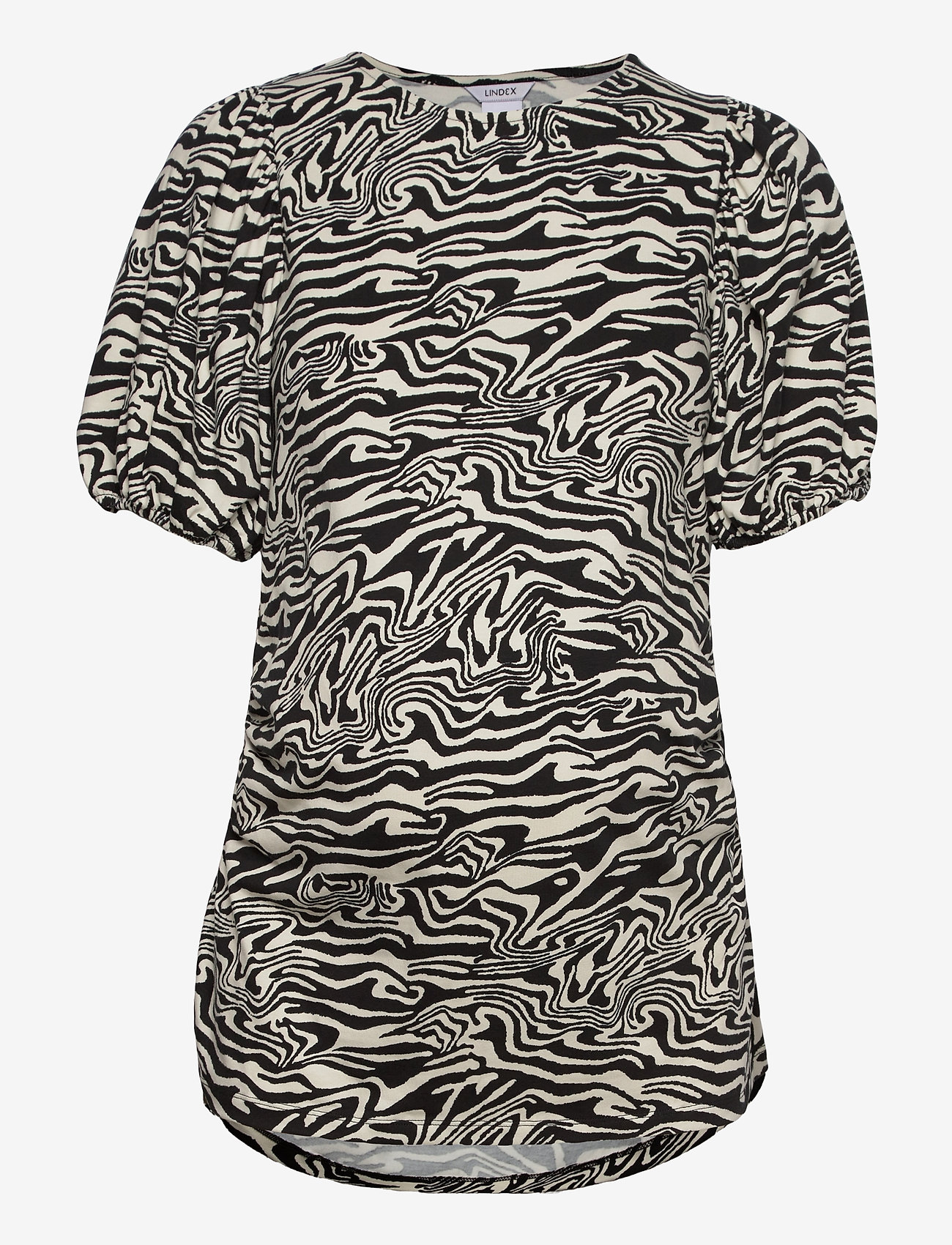 Lindex - Top MOM puff sleeves - kortærmede bluser - beige - 1