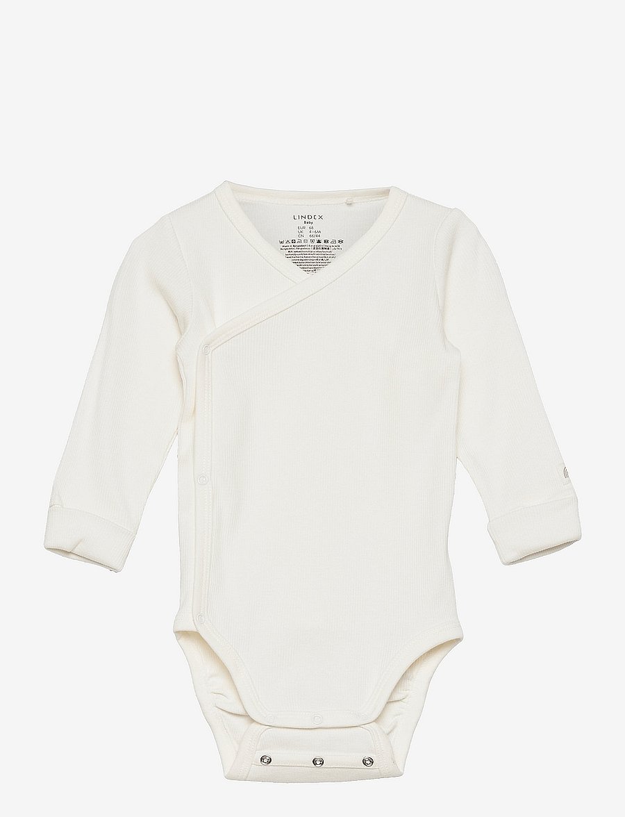 Lindex - Body wrap solid rib - light dusty white - 0