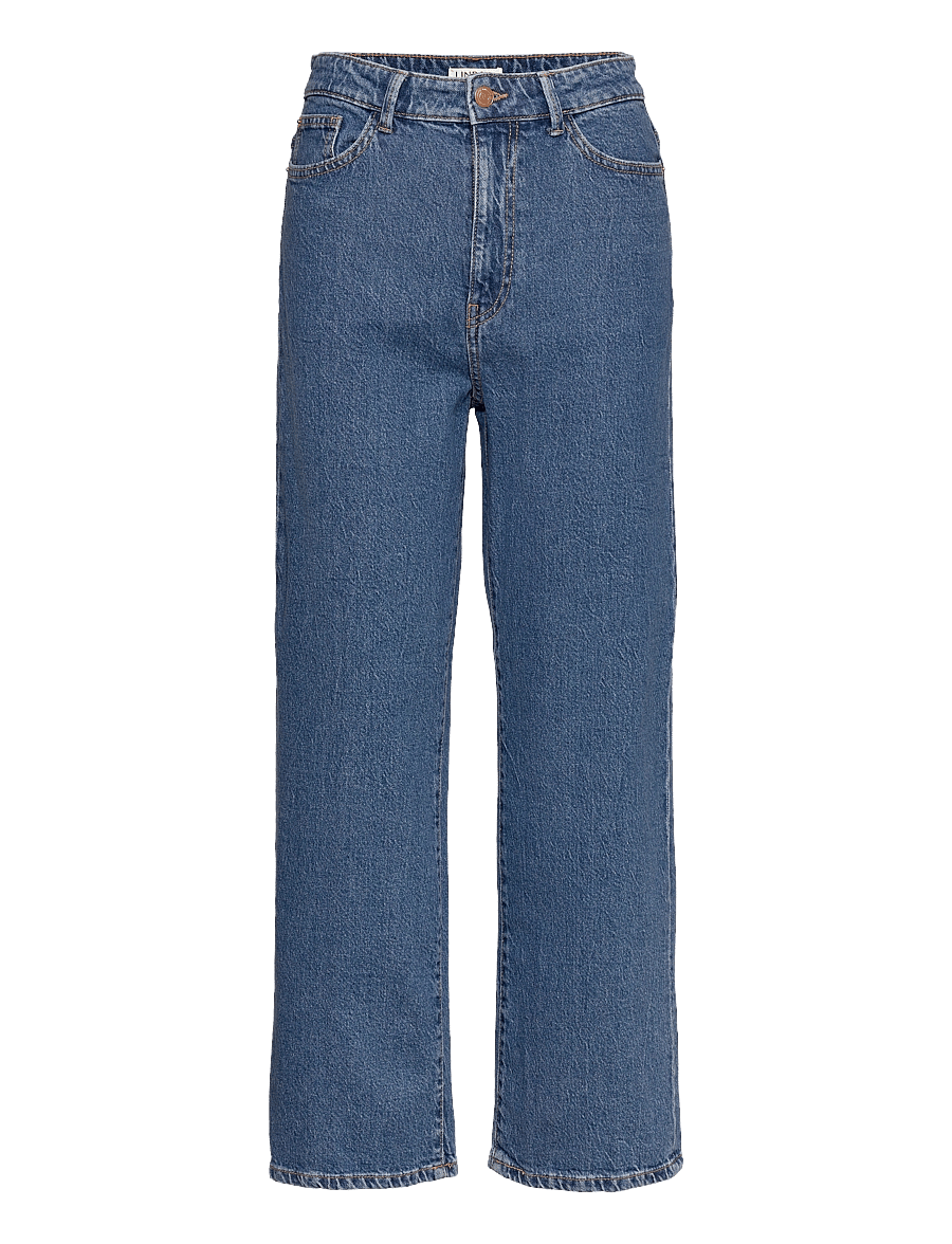 Lindex - WIDE Hanna cropped jeans with light stretch - raka jeans - denim blue - 1