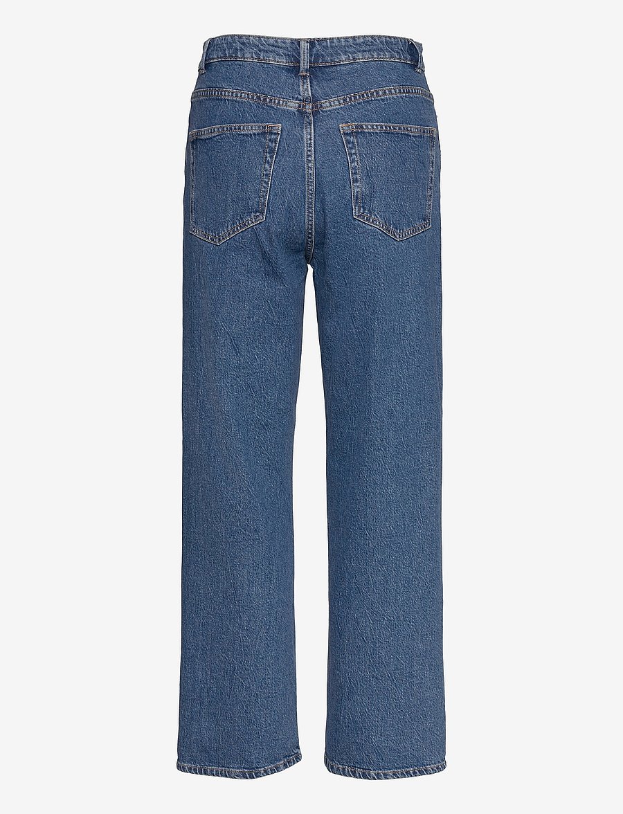 Lindex - WIDE Hanna cropped jeans with light stretch - raka jeans - denim blue - 2