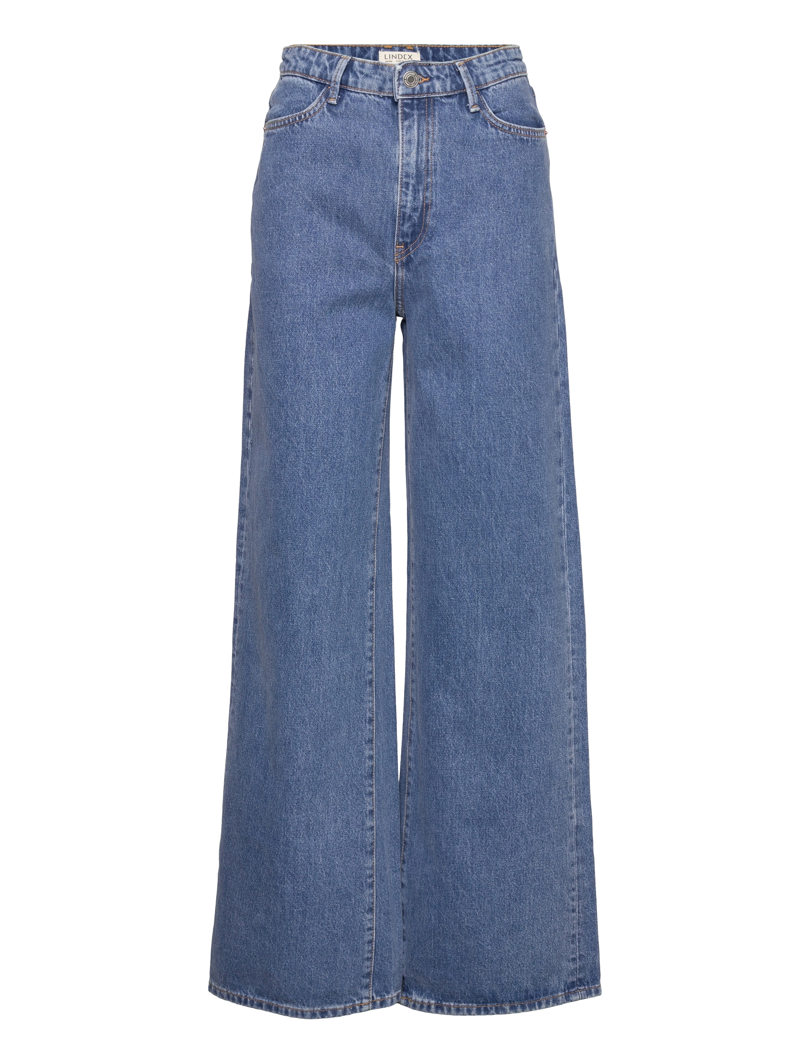 Lindex Wide Jackie Jeans With Extra Wide Leg, Kvinder, Højtaljede Wide Leg Jeans, Blå, Str: 38
