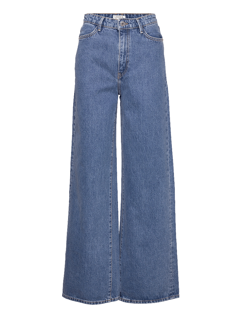 Lindex - WIDE Jackie jeans with extra wide leg - hosen mit weitem bein - denim blue - 1