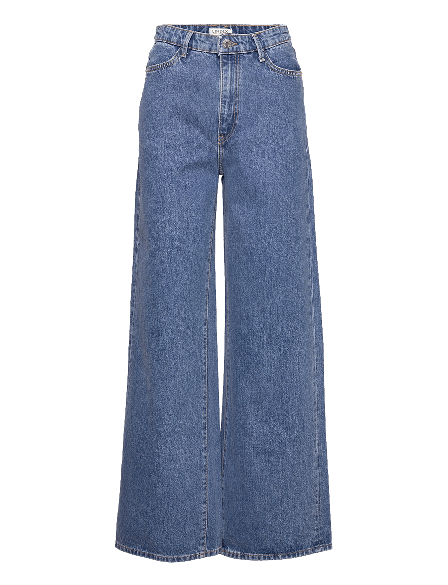 Lindex - WIDE Jackie jeans with extra wide leg - vida jeans - denim blue - 1