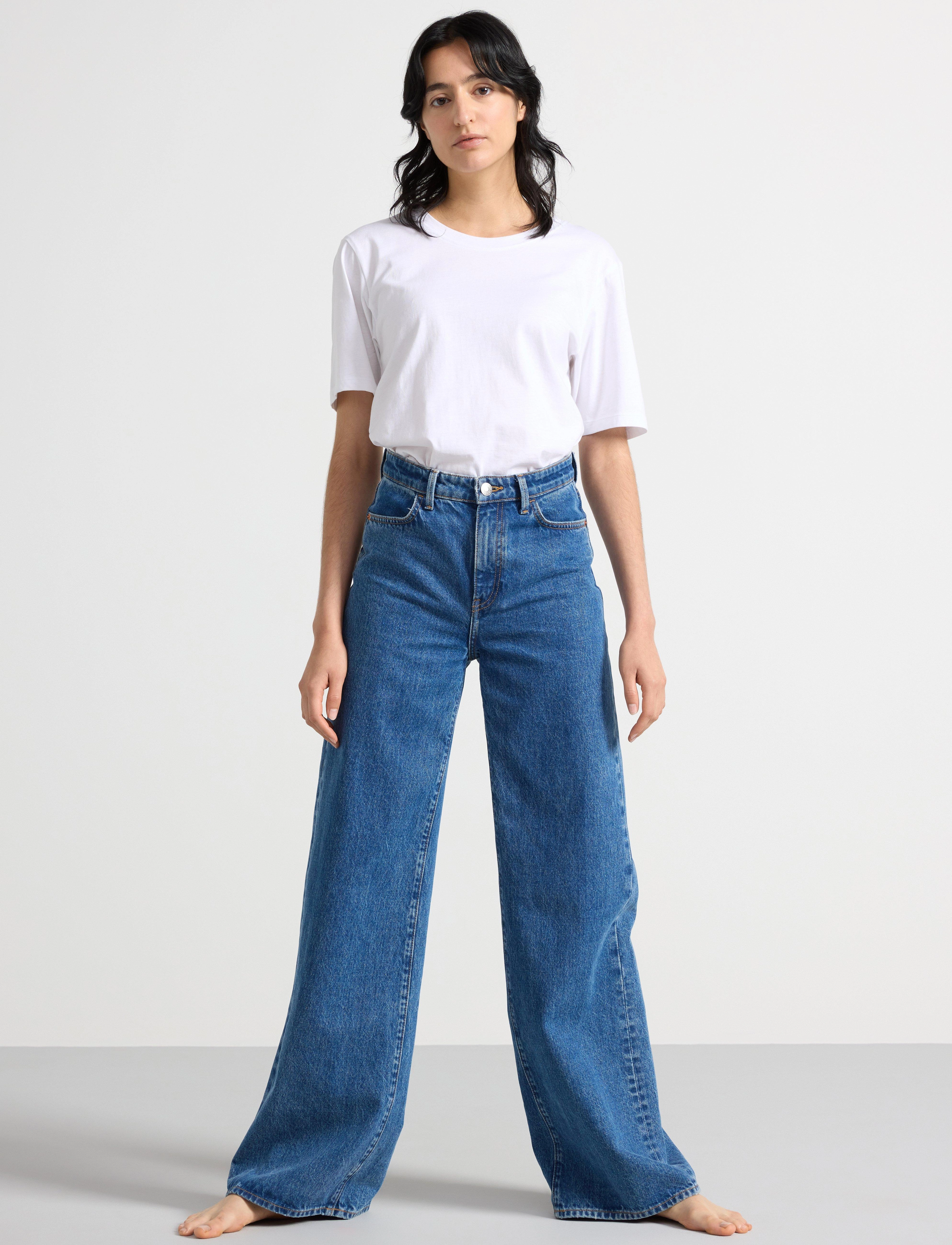 Lindex WIDE Jackie jeans with extra wide leg - Nyheter - DENIM BLUE / blue