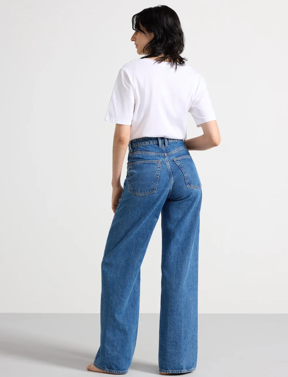 Lindex - WIDE Jackie jeans med ekstra brede bein - vida jeans - denim blue - 3