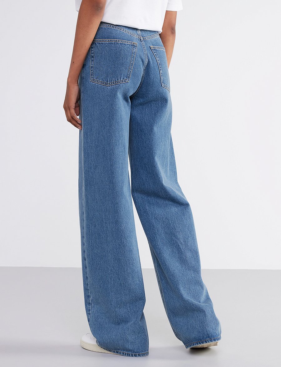 Lindex - WIDE Jackie jeans with extra wide leg - vida jeans - denim blue - 5