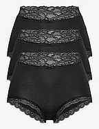 Brief 3 pack Emelie lace high - BLACK