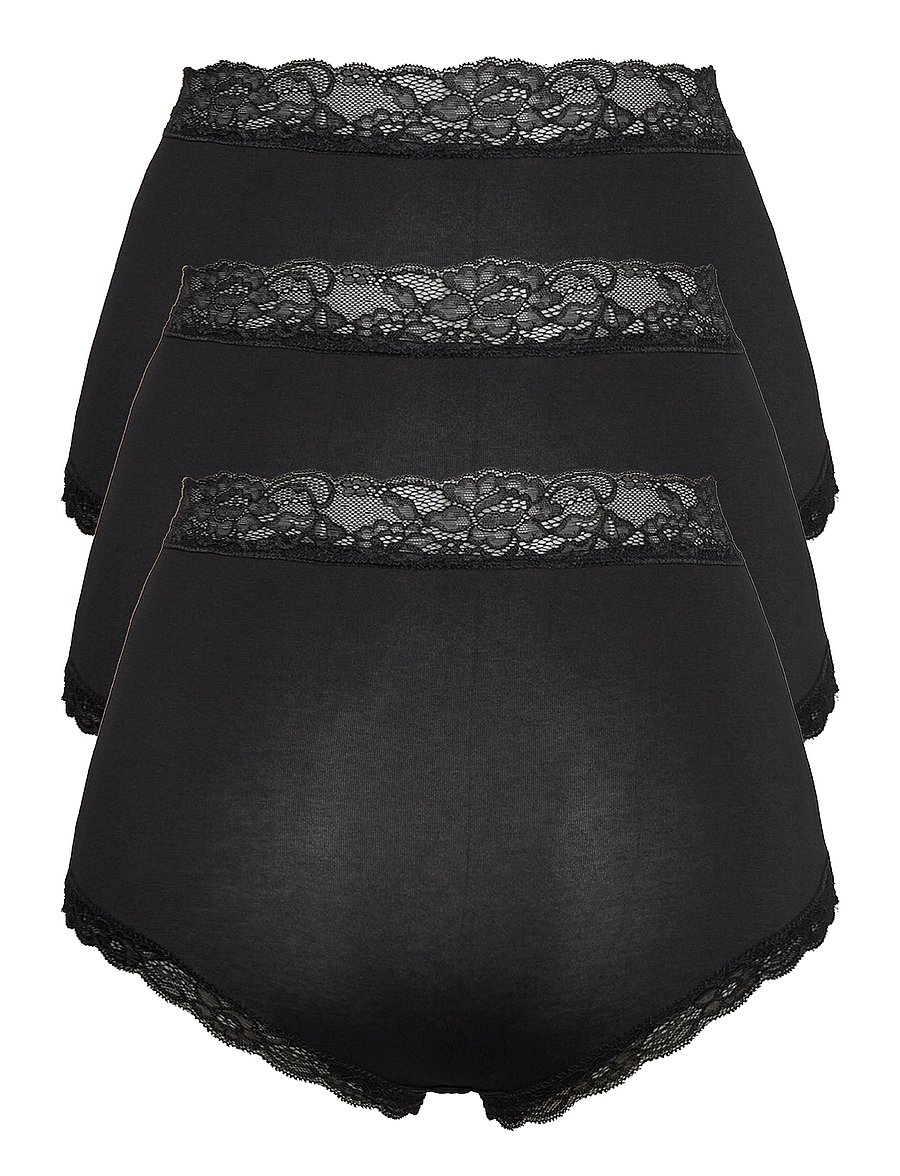 Lindex - Brief 3 pack Emelie lace high - hipsters & hotpants - black - 5