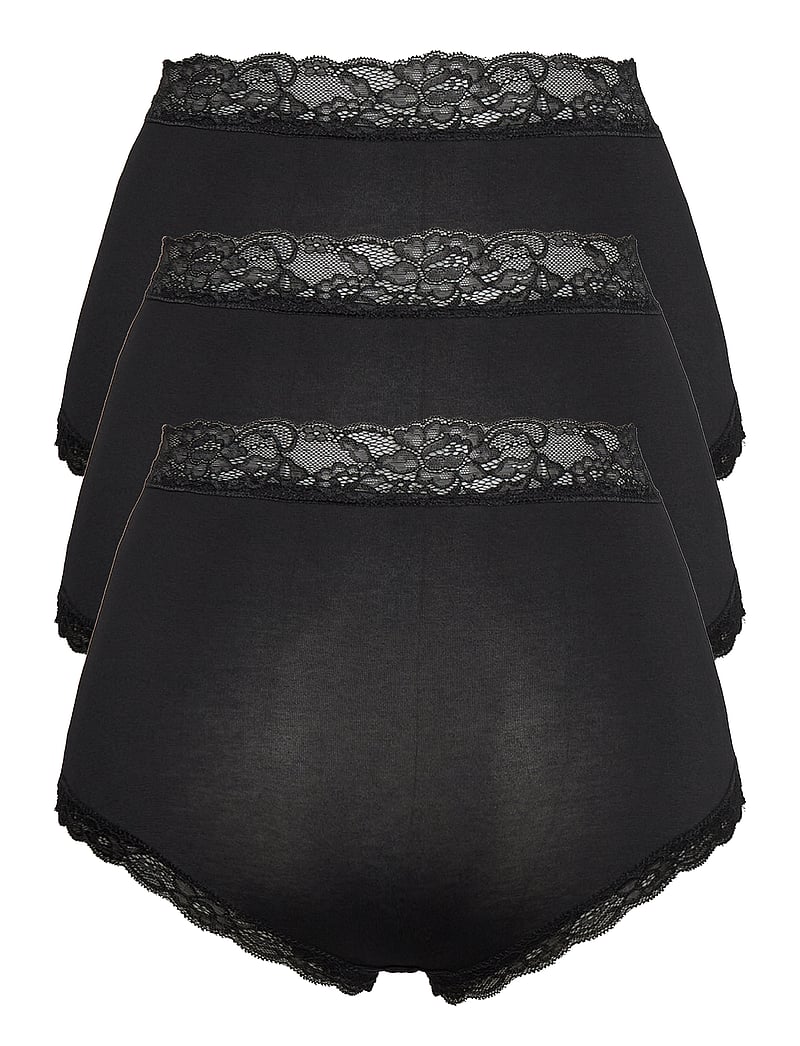 Lindex - Brief 3 pack Emelie lace high - hipsters & hotpants - black - 5