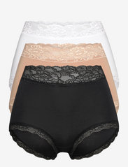 Brief 3 pack Emelie lace high - THREE-COL MIX