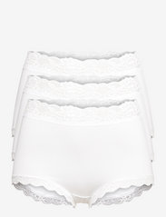 Brief 3 pack Emelie lace high - WHITE