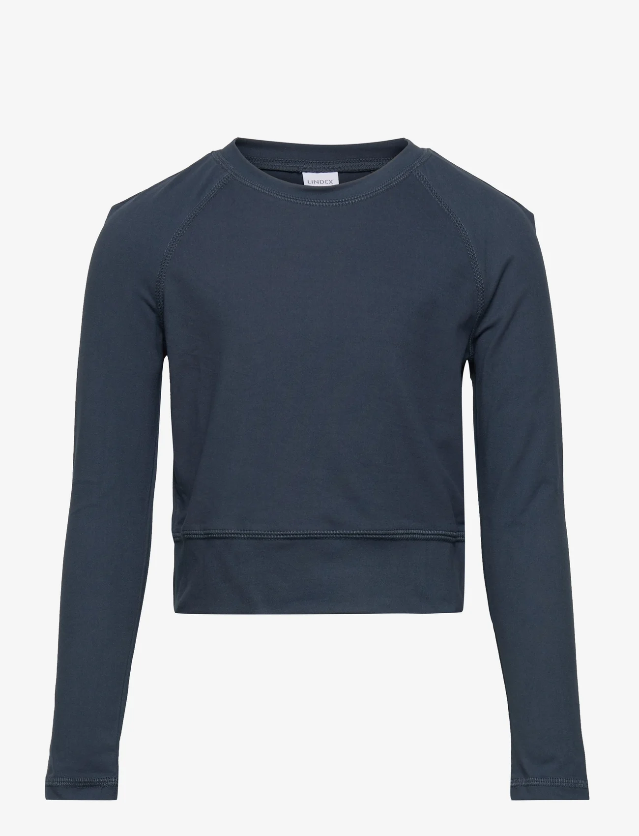 Lindex - Top active wear cropped - langermede t-skjorter - dk turquoise - 0