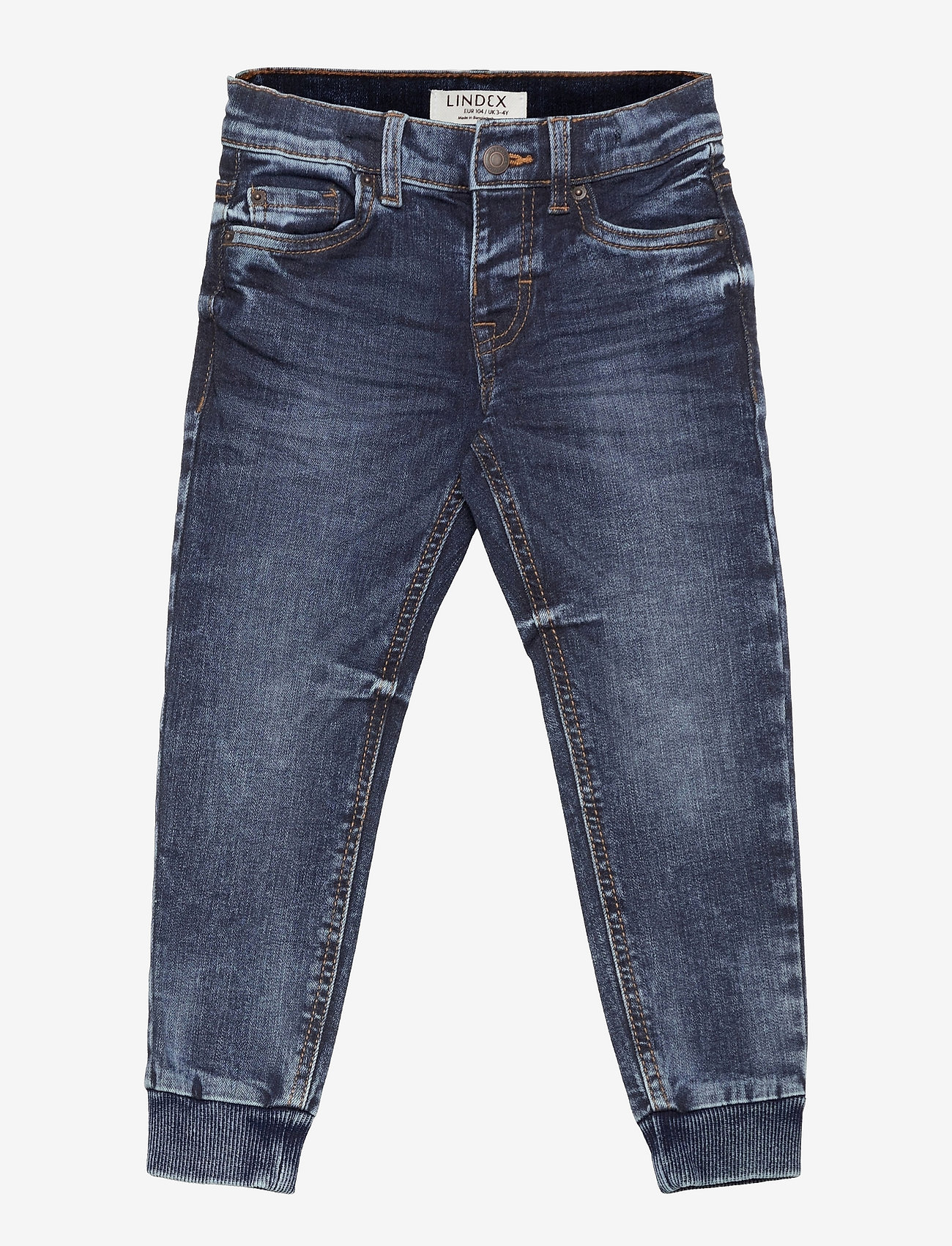 Lindex - Denim joggers cordura blue - denim - 0