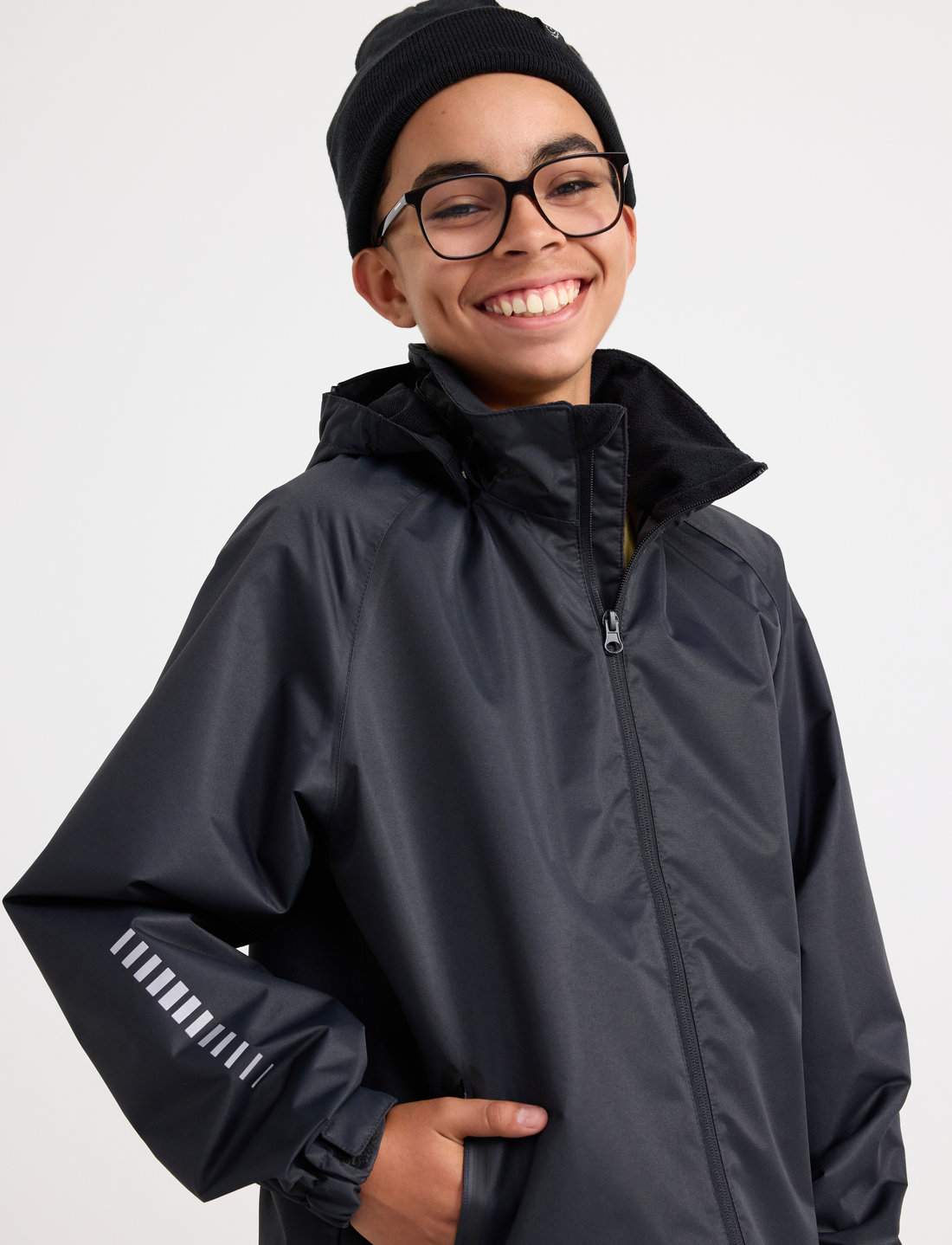 Kids black sales rain coat