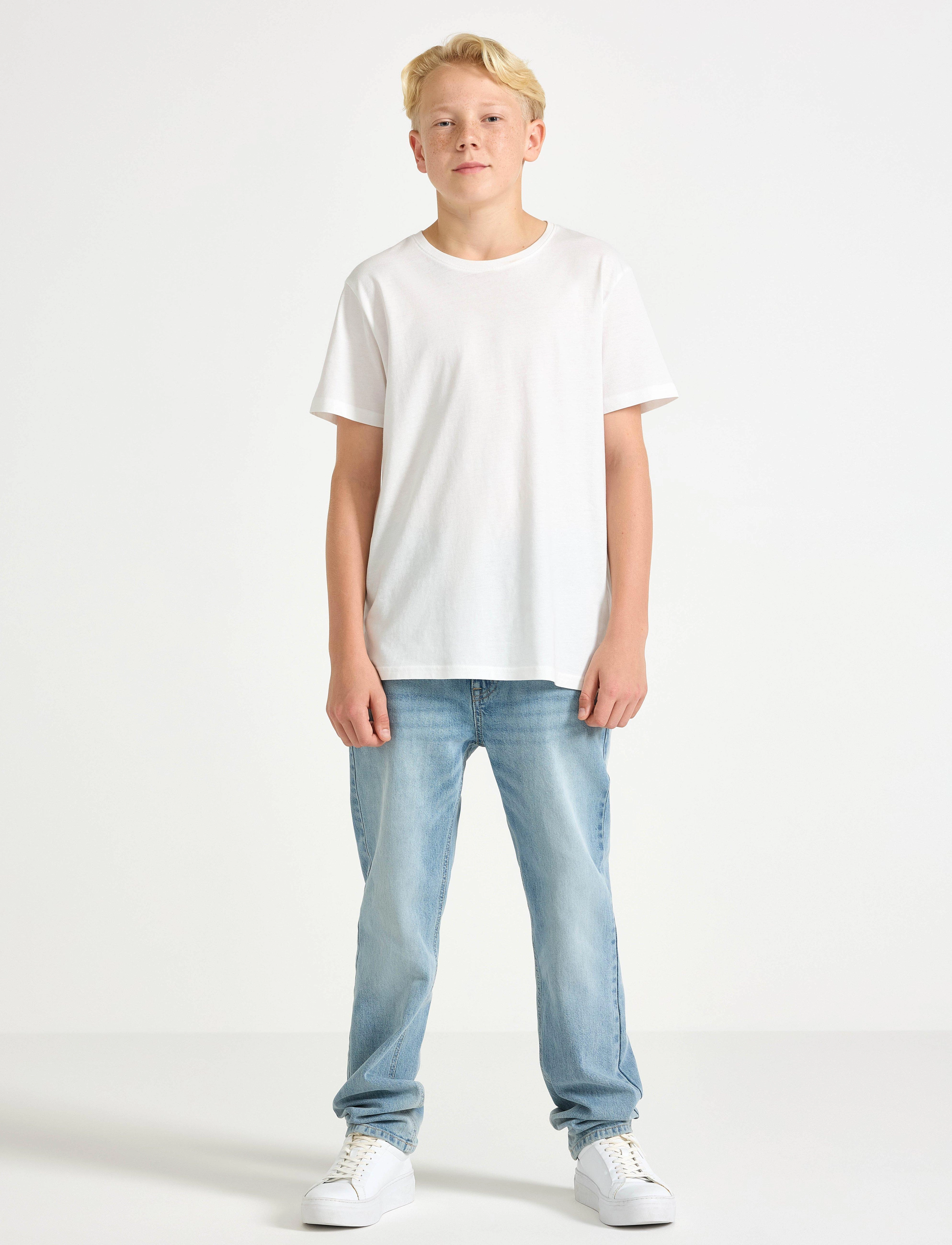 Lindex Trousers Denim Staffan Straigh, 128, Jeans, Blau - Regular Kinder