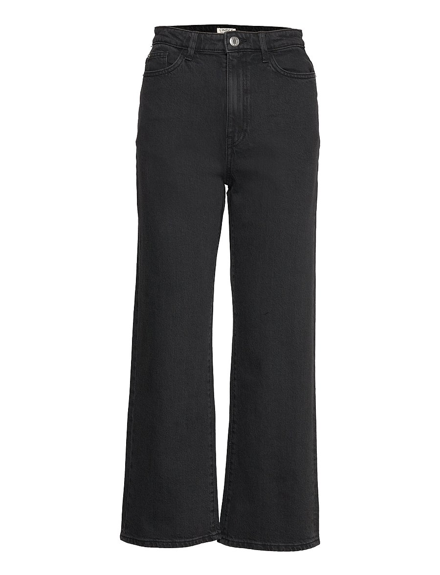 Lindex - Trousers denim Hanna black - straight jeans - black - 1