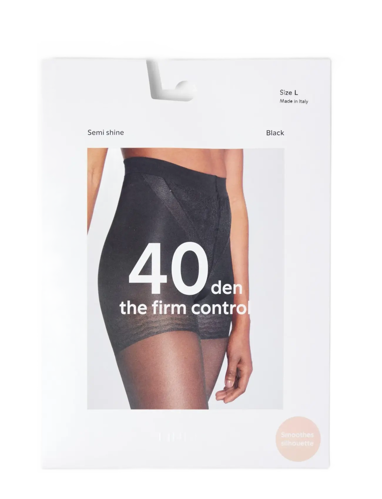 Lindex - Firm support shaping tights 40 denier - speciella tillfällen - black - 3