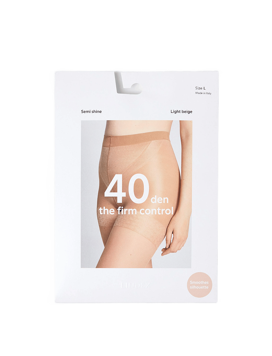 Lindex - Firm support shaping tights 40 denier - erilised sündmused - light beige - 5