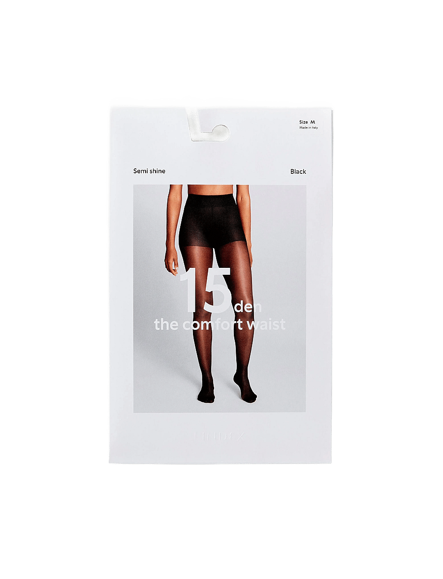 Lindex - Comfort waist semi shine tights 15 denier - erilised sündmused - black - 5