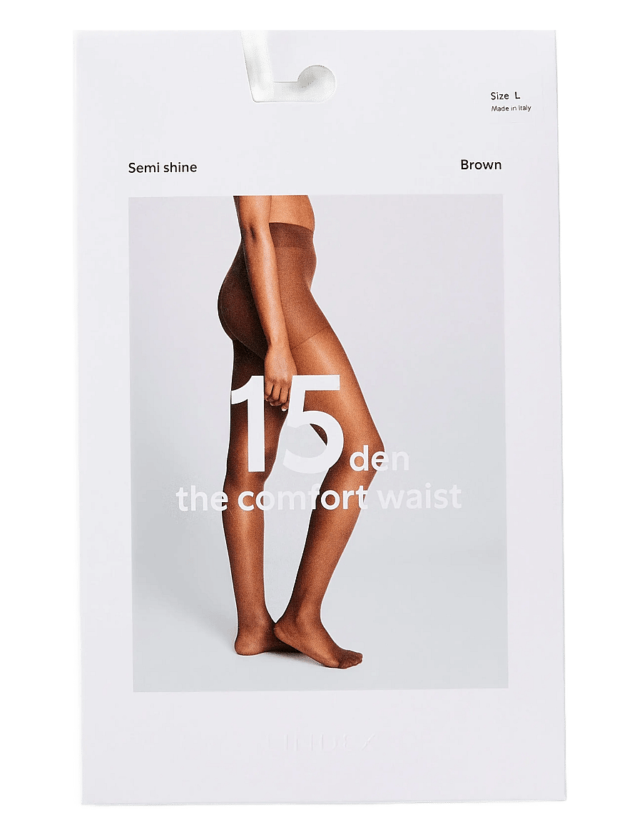 Lindex - Comfort waist semi shine tights 15 denier - særlige begivenheder - brown - 3