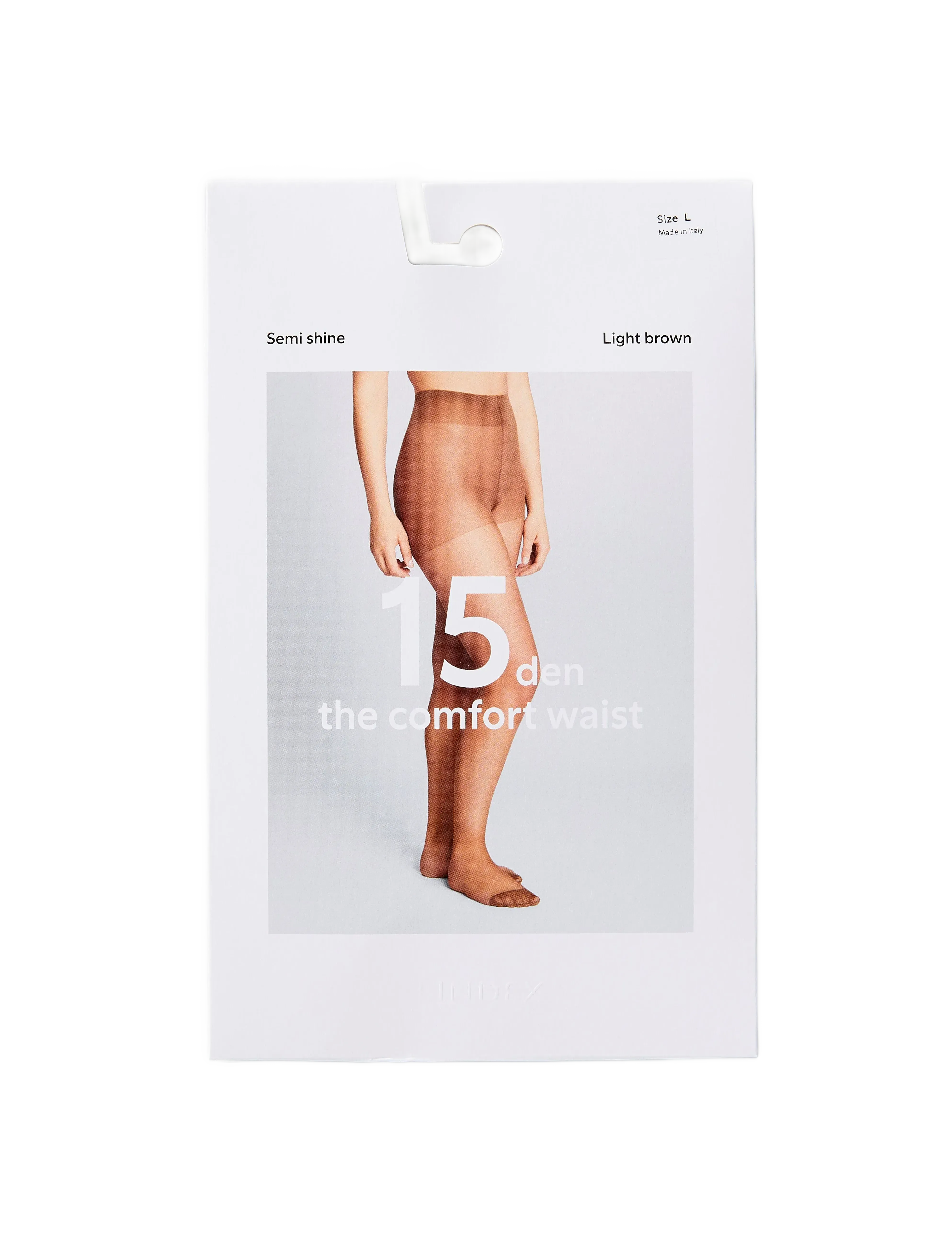Lindex - Comfort waist semi shine tights 15 denier - special occasions - light brown - 5