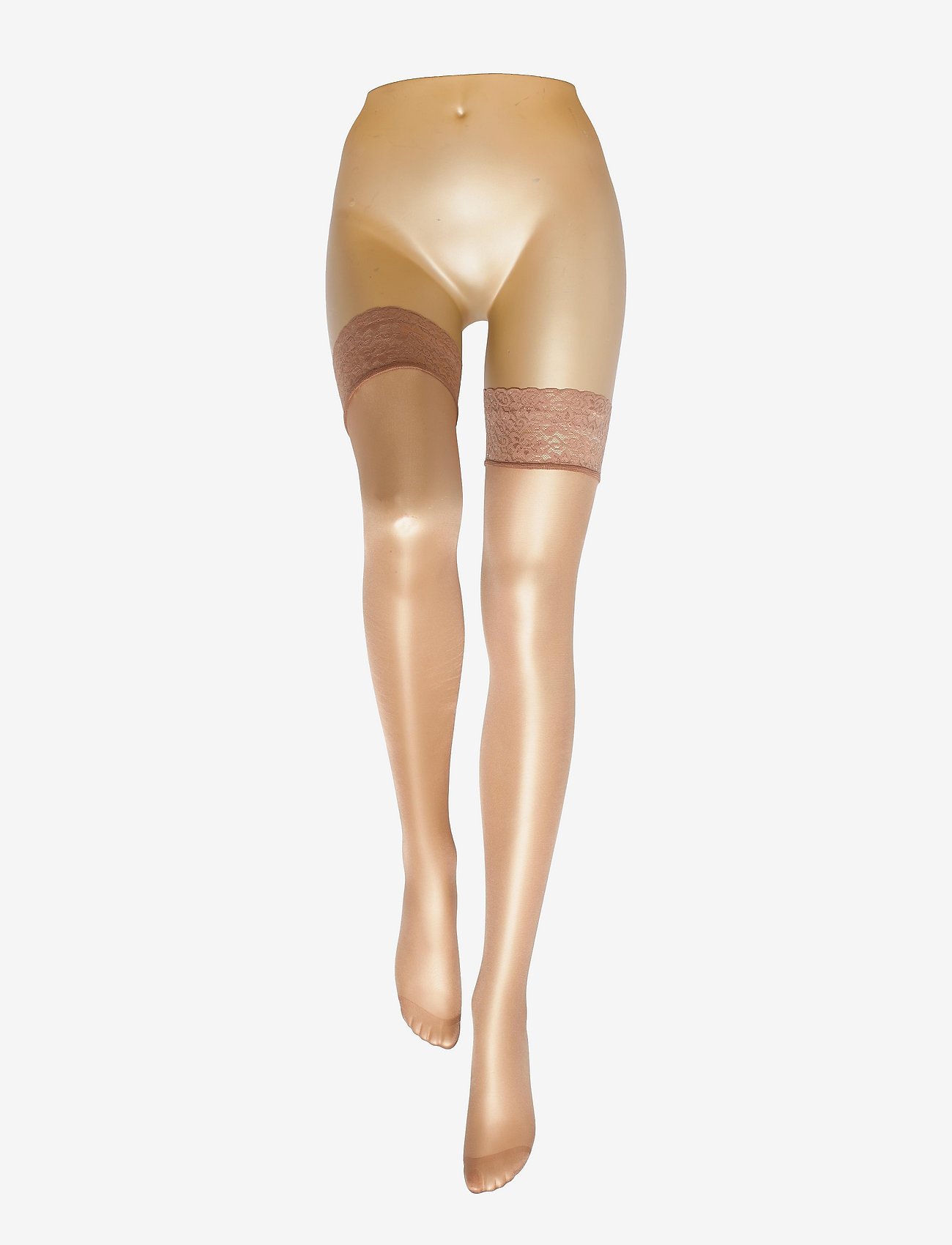 Lindex - Stay Ups 15 Den The Shiny - light beige - 2