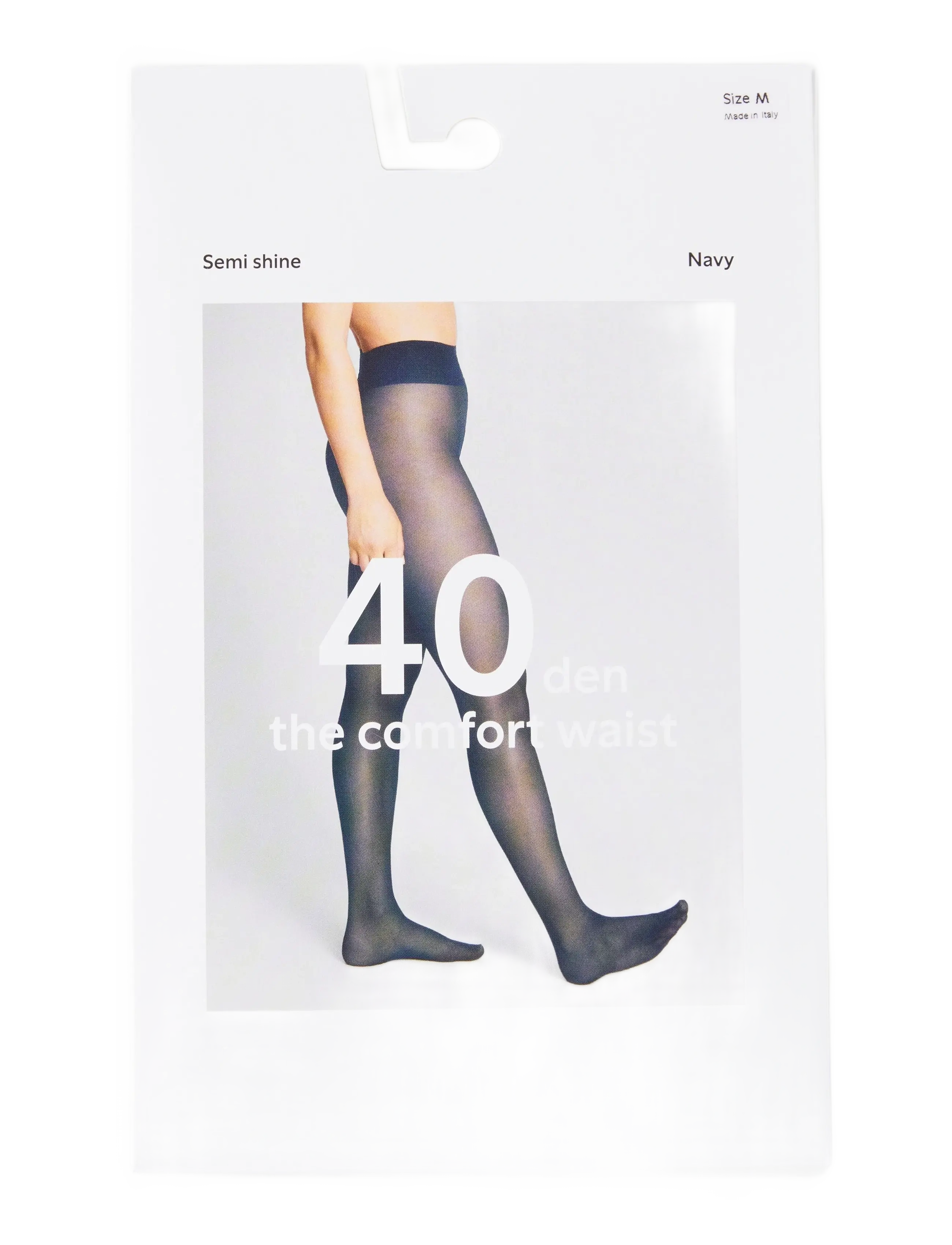 Lindex Tights 40 den The comfort wais - Back to basics - NAVY / navy