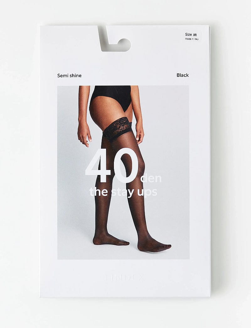 Lindex - Stay ups 40 den - speciella tillfällen - black - 5