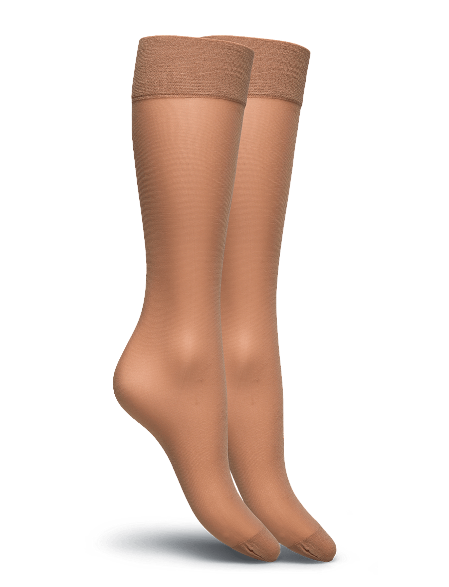 Lindex - 2-pack knee-high socks 20 denier - kniestrümpfe - beige - 5