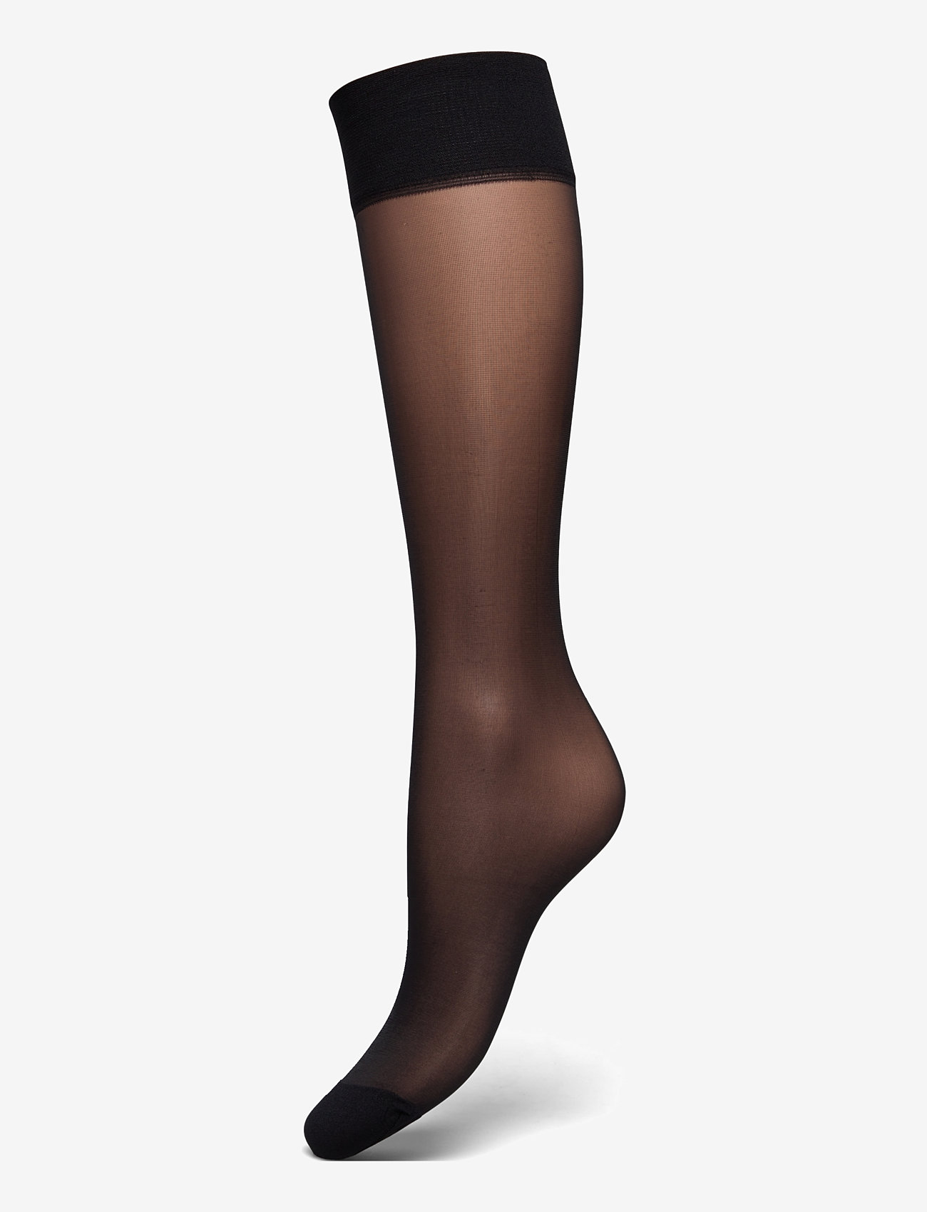 Lindex - 2-pack knee-high socks 20 denier - knästrumpor - black - 2