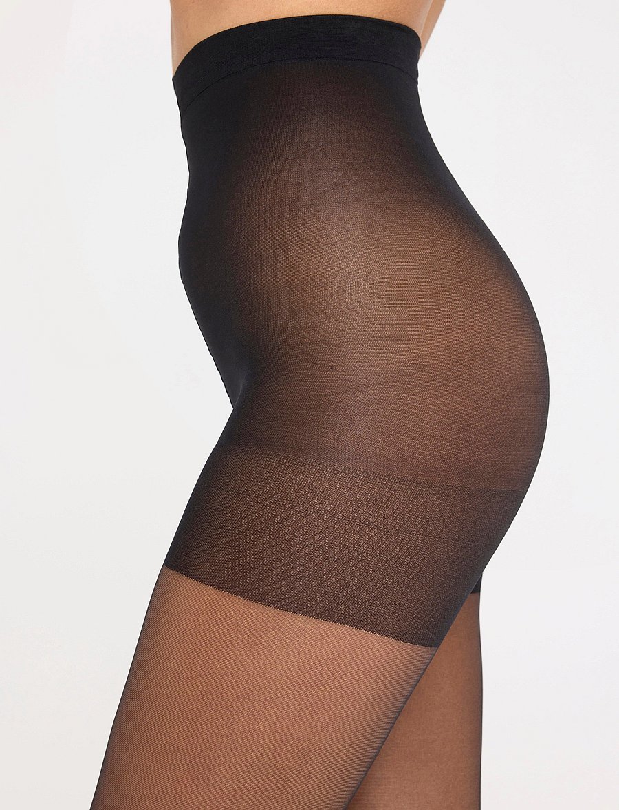 Lindex - Light shaping semi shine tights 20 denier - særlige begivenheder - black - 4