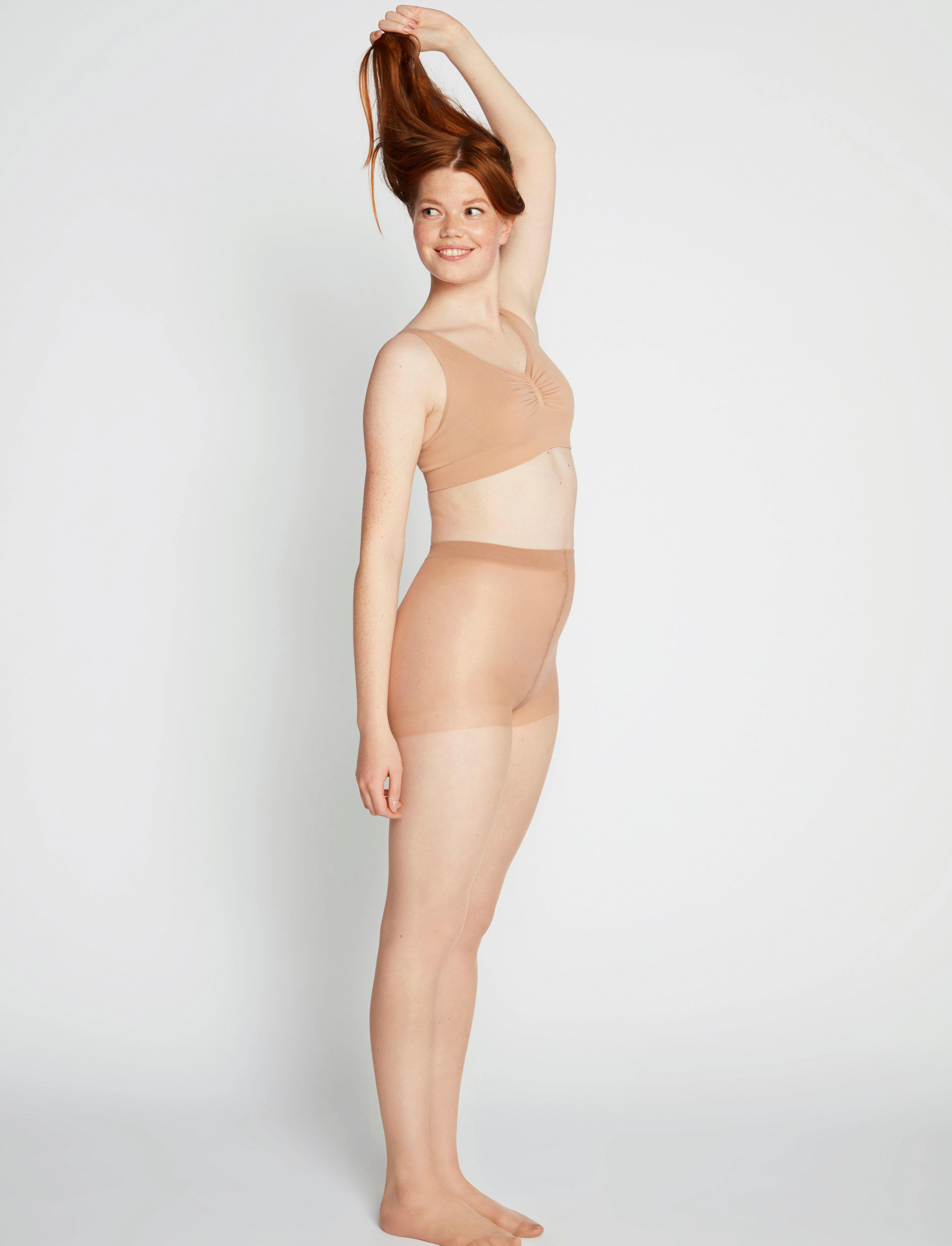 Lindex - Light shaping semi shine tights 20 denier - særlige begivenheder - light beige - 3