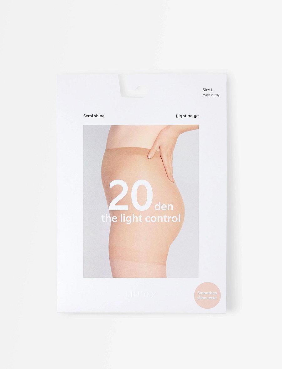 Lindex - Light shaping semi shine tights 20 denier - erilised sündmused - light beige - 5