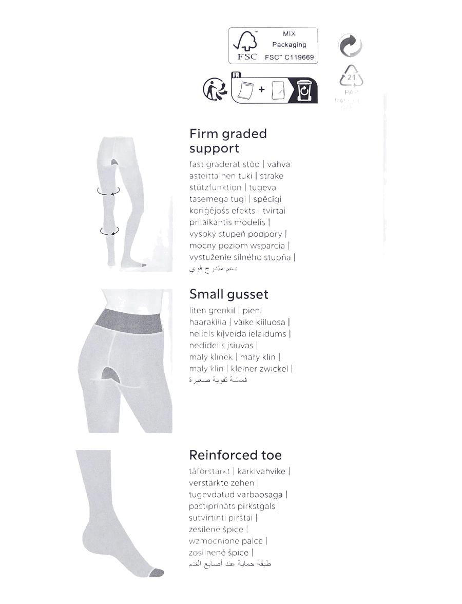 Lindex - Support tights 70 denier - erilised sündmused - black - 4