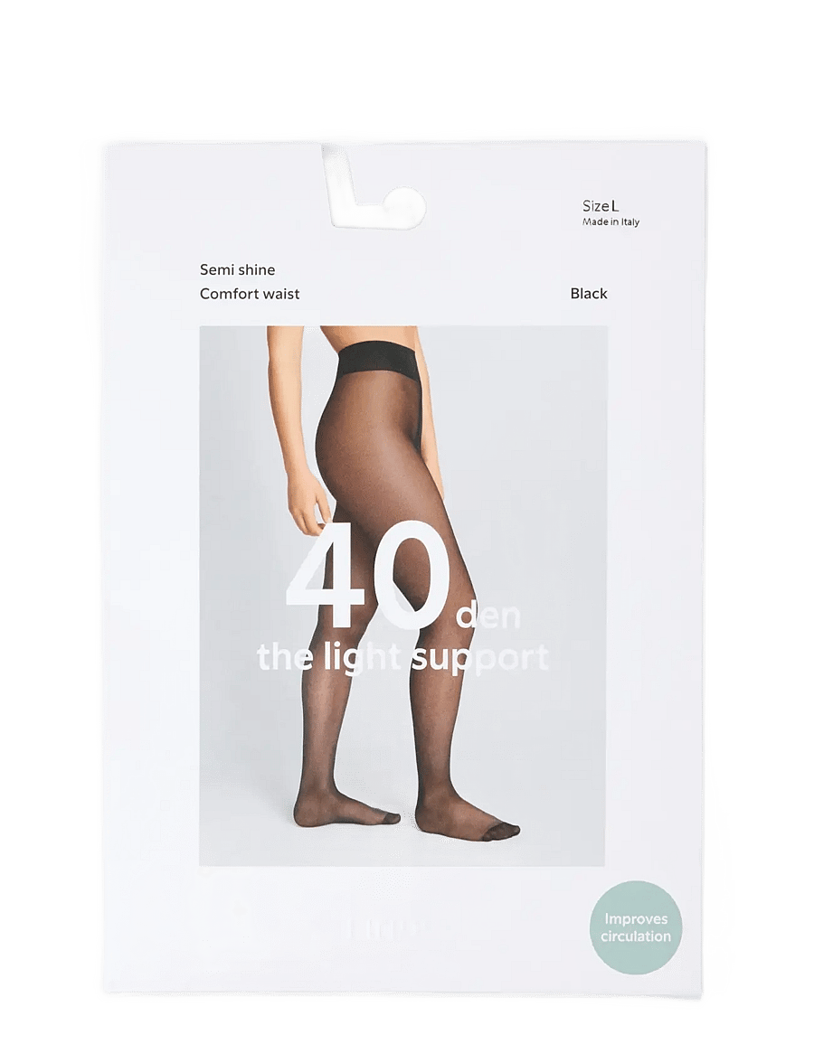 Lindex - Light support tights 40 denier - erilised sündmused - black - 3