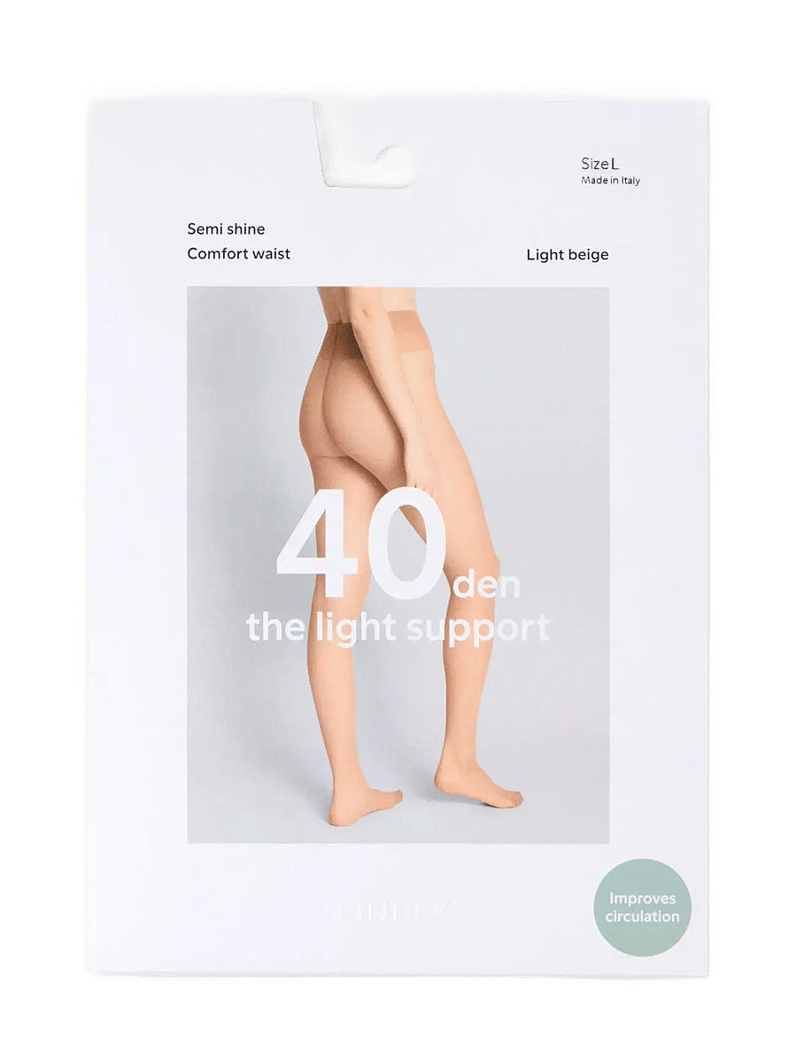 Lindex - Light support tights 40 denier - særlige begivenheder - light beige - 3