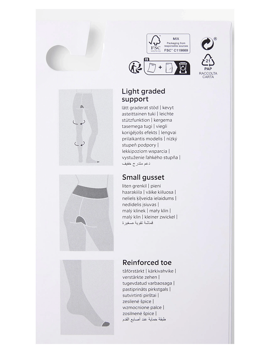 Lindex - Light support tights 40 denier - særlige begivenheder - light beige - 4