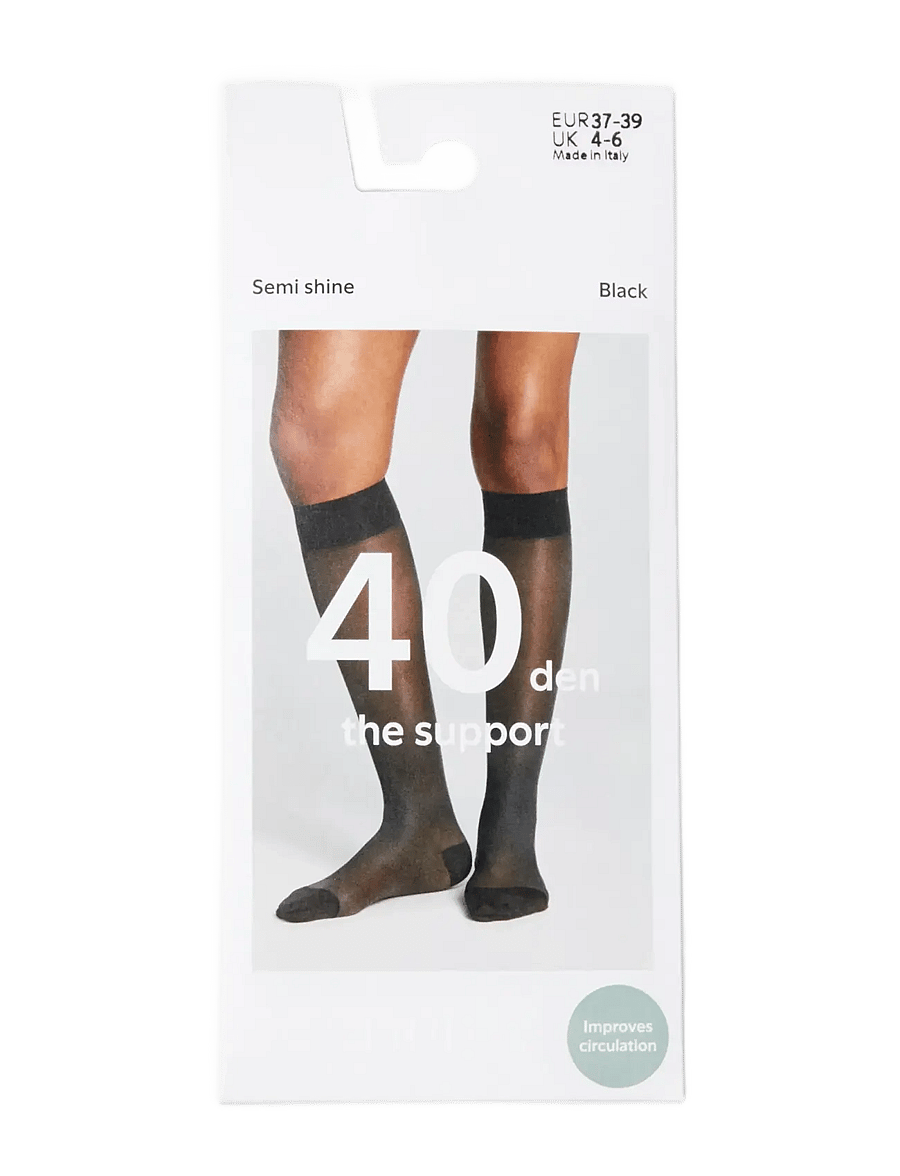Lindex - Knee high 40 den The support - garās zeķes - black - 4