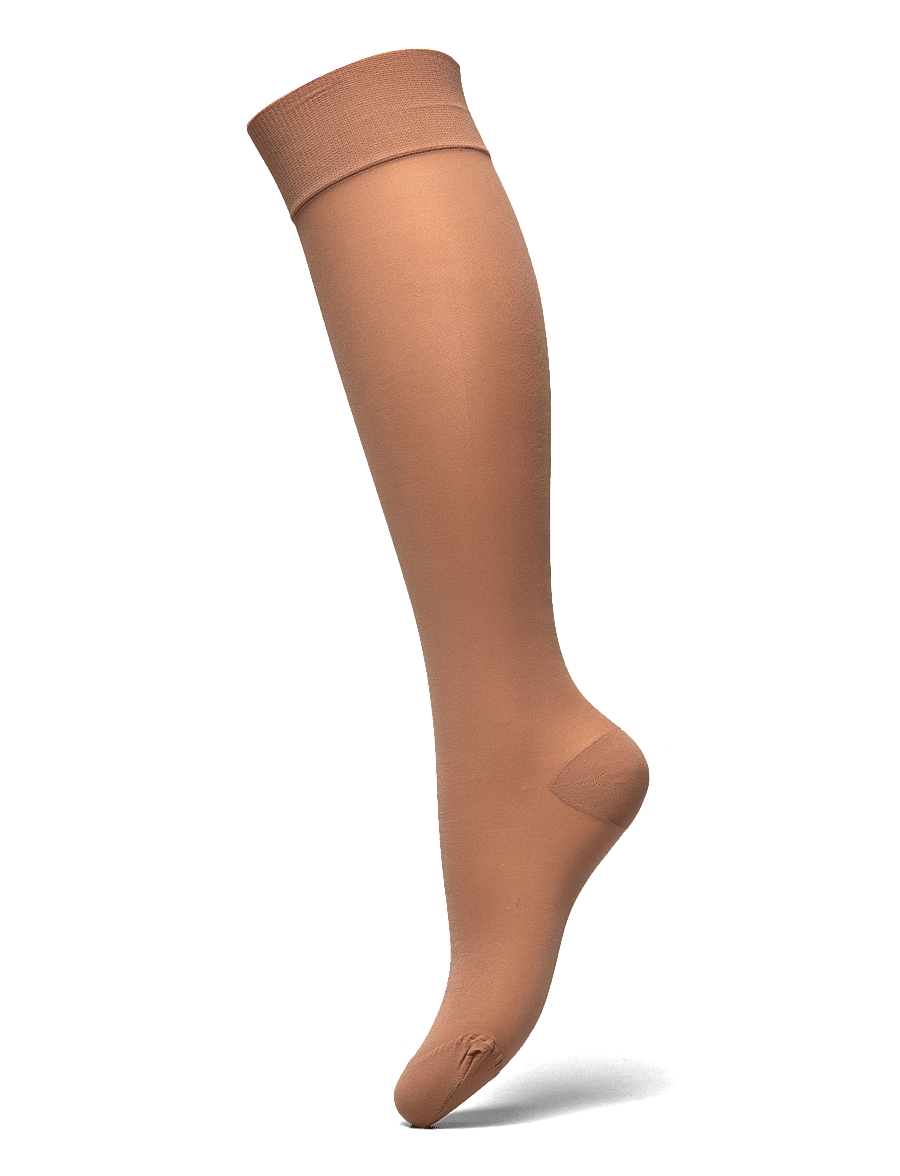 Lindex - Knee high 40 den The support - knæstrømper - light beige - 1