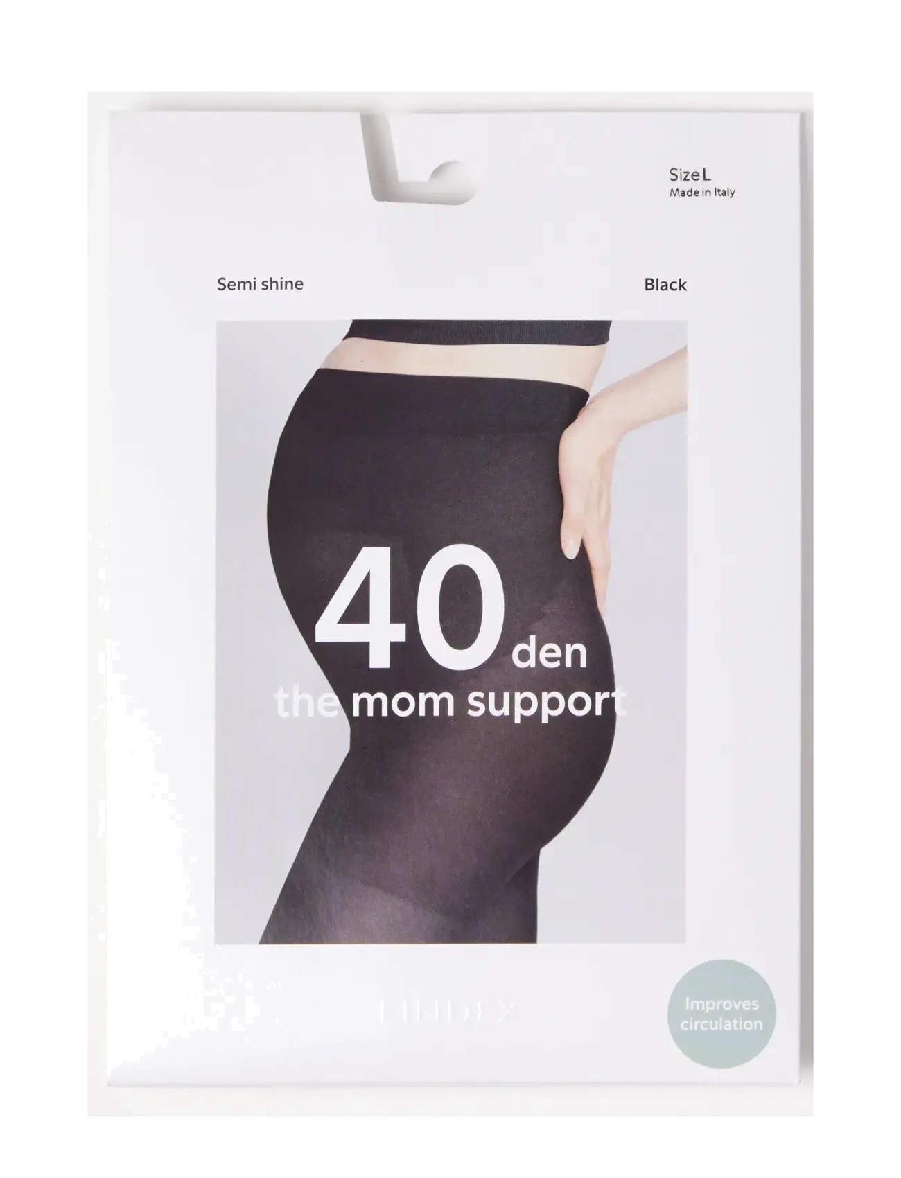 Lindex - MOM Support tights 40 denier - undertøj - black - 1