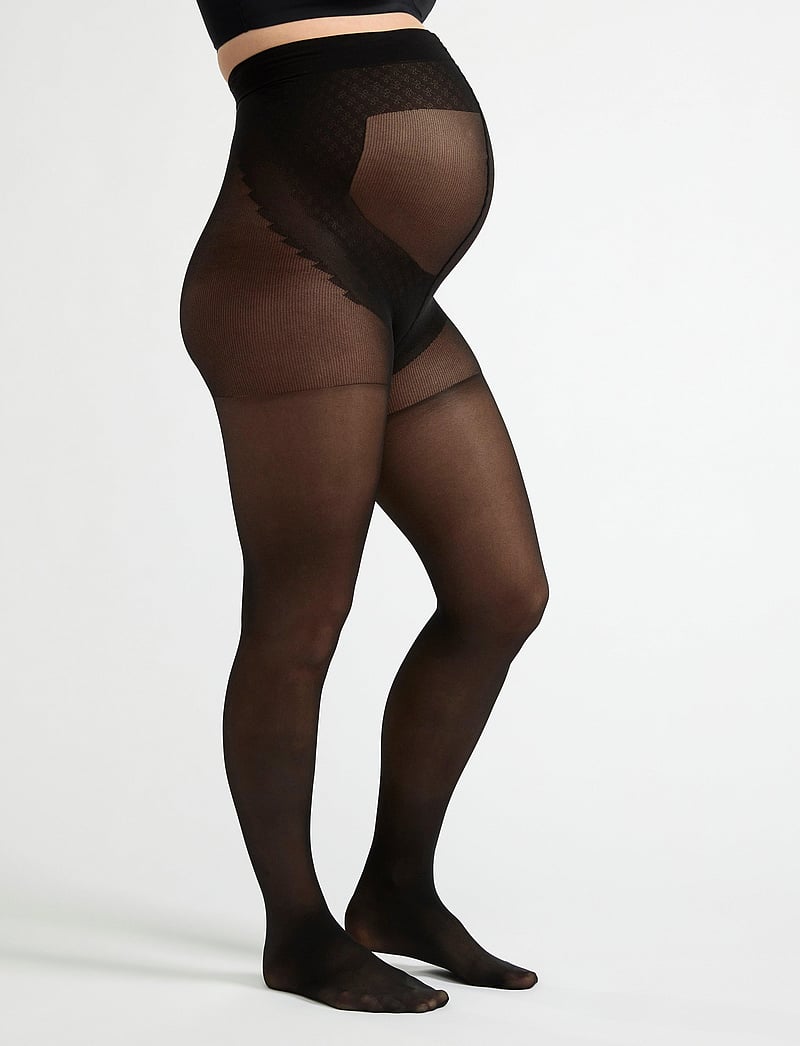 Lindex - Tights 40 den The MOM support - undertøj - black - 0